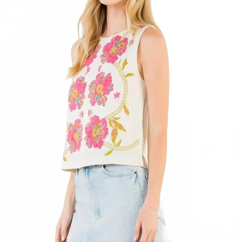 NEW THML women's posy patch top in multi - Picture 4 of 5